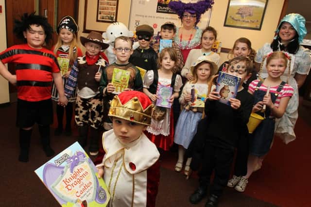 Pupils and staff at Dunsville Primary School dressed up up for World Book Day 2015.