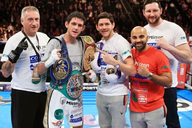 Gavin McDonnell (second from left) has hailed trainer Dave Coldwell (second from right)