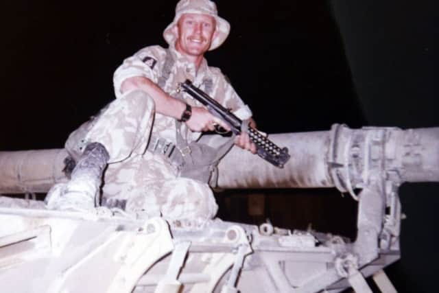 Rodger pictured while serving in the first Gulf War in 1990/91.