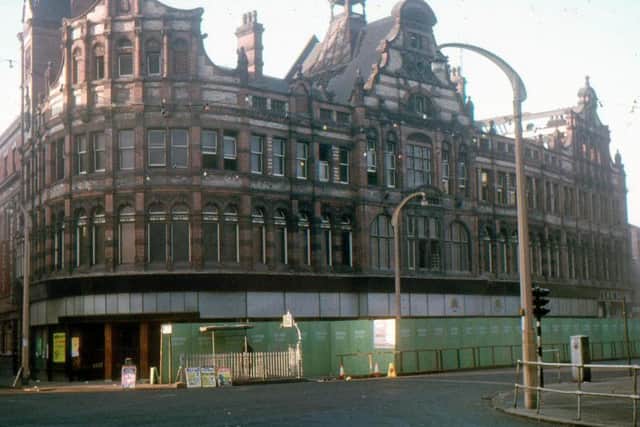 Demolition of the old Co-0p building on Station Road, Doncaster in December 1970