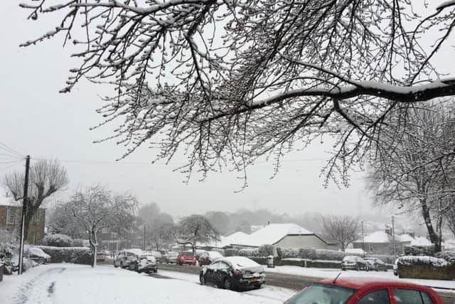 Snow in Crosspool, Sheffield