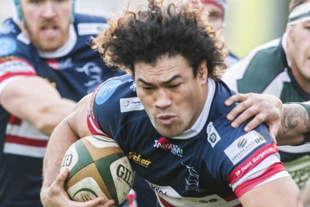 Latu Makaafi scored Knights' first try. Picture Dean Atkins