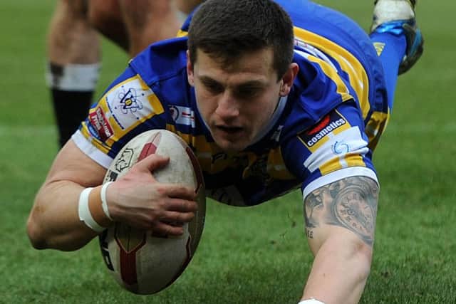 Louis Sherriff scoresthe first try for Dons. Picture: Andrew Roe