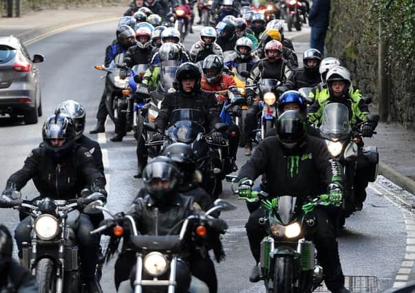 Thousands of bikers ride through Matlock Bath in protest of potential parking charges. Picture: Andrew Roe