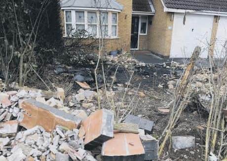 The aftermath of the crash