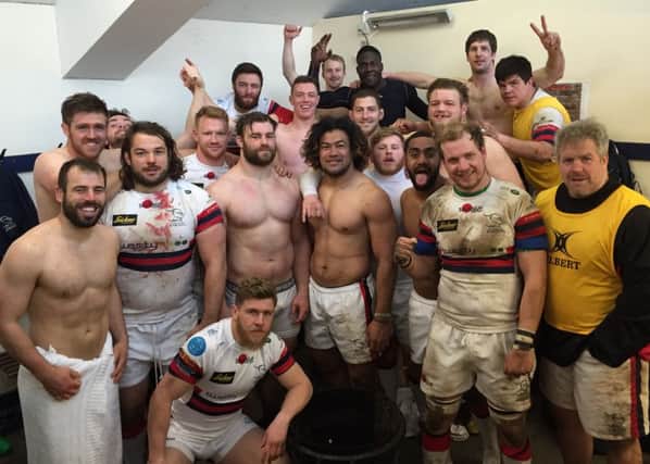 Knights' squad celebrate sealing a play-off spot