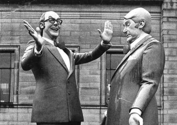 Morecambe & Wise statue at Weston Park - July 1978