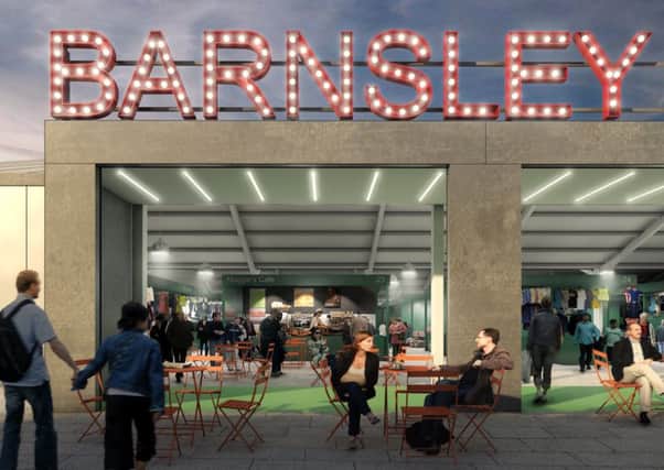 Impression of the new entrance to Barnsley Market on May Day Green