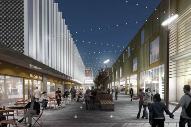 Impression of new shopping boulevard in Barnsley