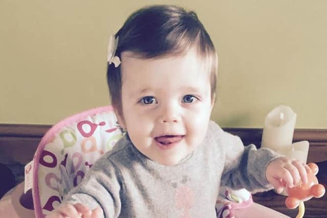 Freya McBride, now 10-months-old, of Sprotbrough, who was the youngest person in the country to be diagnosed with Kawasaki disease when she was two-months-old.