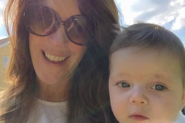 Joanne McBride, 40, with her daughter Freya, now five-months-old, who has Kawasaki disease.