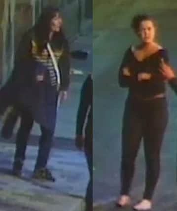 Police want to identify the two women in these CCTV image after an altercation in Barnsley town centre