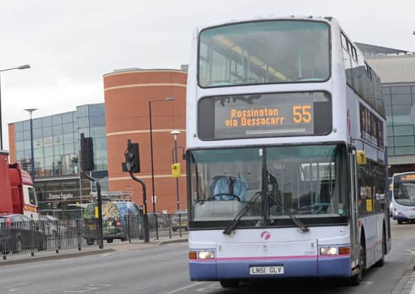 Buses pictured travelling along Trafford Way. Picture: Marie Caley NDFP Buses MC 11