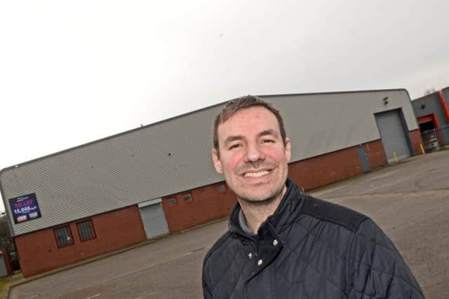 Kevin Bowles outside the factory unit he wants to turn into a trampoline park.