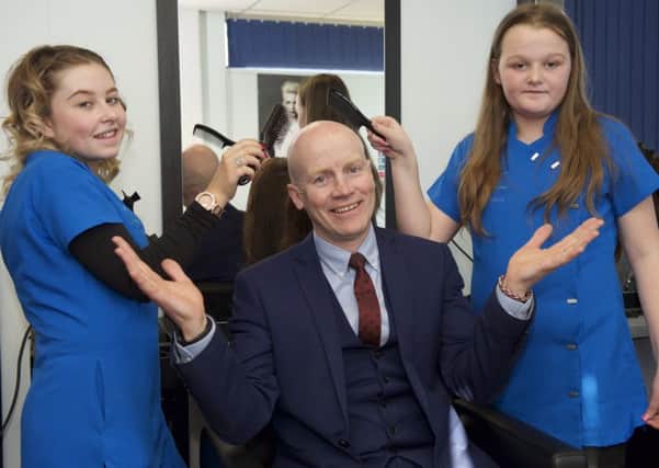 Chaucer schools building and hairdressing vocational classes
Ellie McCormick and Ellie Pryor in the hairdressing salon with Head Scott Burnside
Picture by Dean Atkins