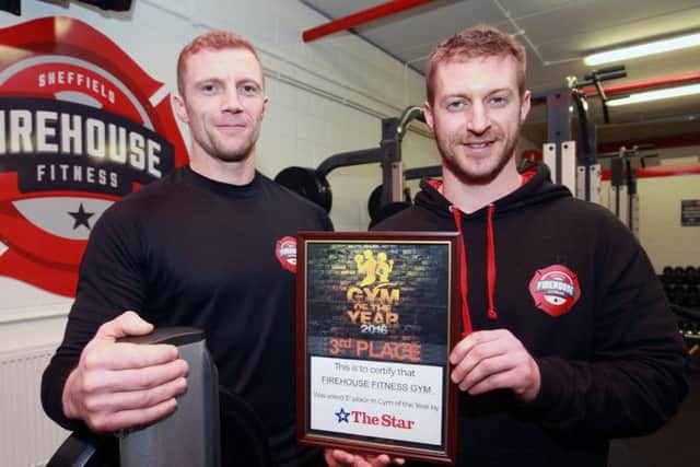 The Star Gym of the Year 2016. 3rd place went to Sheffield FIrehouse Fitness. Pictured are Dennis Roebuck and Ron Mcguigan.
