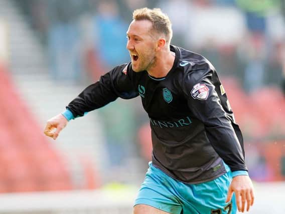 Aiden McGeady celebrates his first goal for Sheffield Wednesday