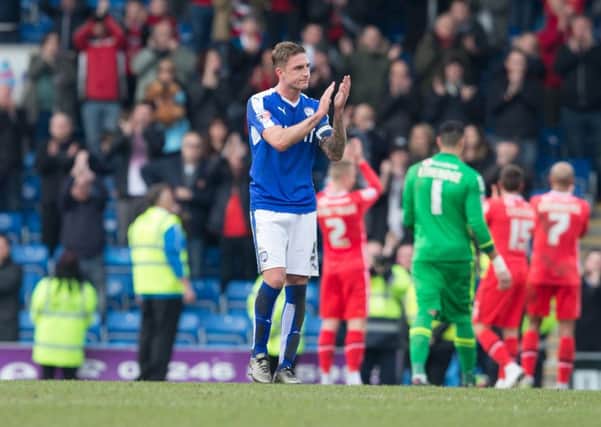 Chesterfield vs Walsall - A Disappointed Gary Liddle at full time  - Pic By James Williamson