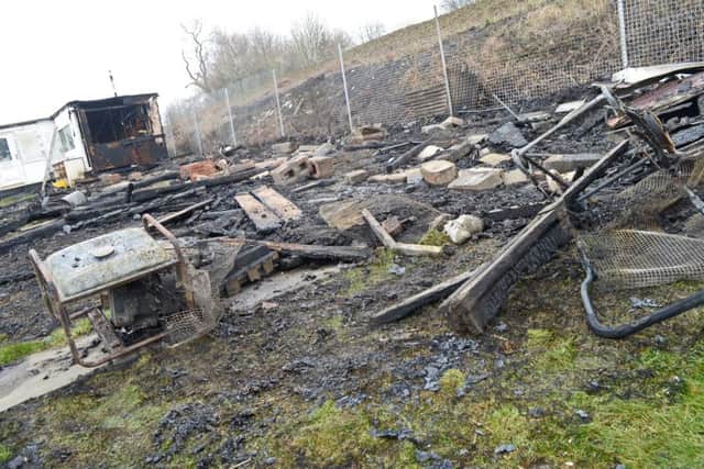 Over 180 Pigeons perished in an Arson attack on two allotment plots on Hunningley Lane, Barnsley. Picture: Marie Caley NSST Allotments MC 4