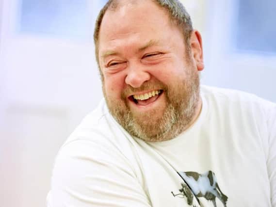 Mark Addy in rehearsals for The Nap