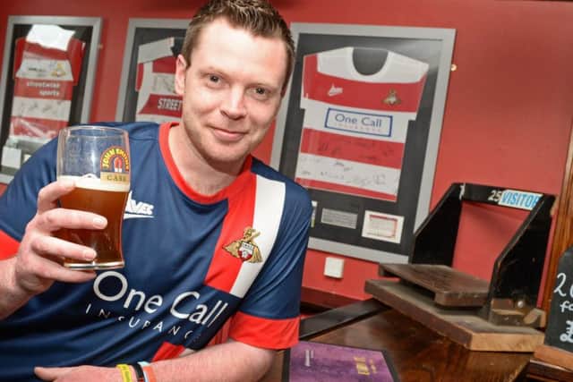 Rick Curry, Manager, pictured at the Staff Of Life, where they have relaunched as a Doncaster Rovers themed bar. Picture: Marie Caley NDFP Staff of Life MC 2
