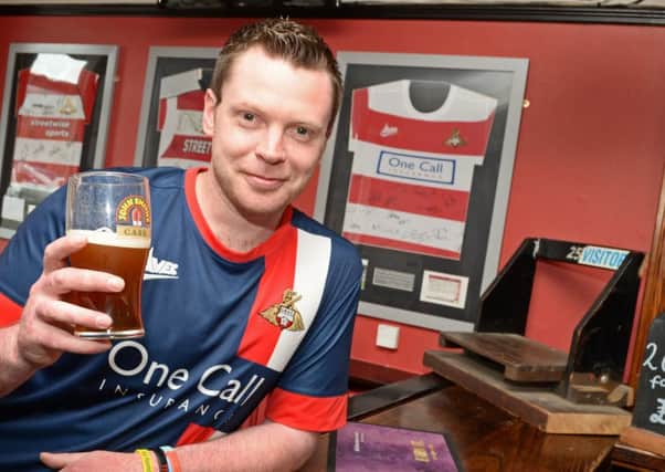 Rick Curry, Manager, pictured at the Staff Of Life, where they have relaunched as a Doncaster Rovers themed bar. Picture: Marie Caley NDFP Staff of Life MC 2