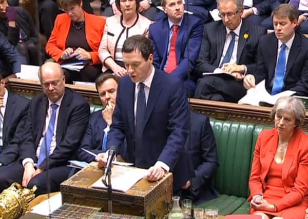 Chancellor of the Exchequer George Osborne delivers his Budget statement to the House of Commons, London. Wednesday March 16, 2016. Photo credit PA Wire