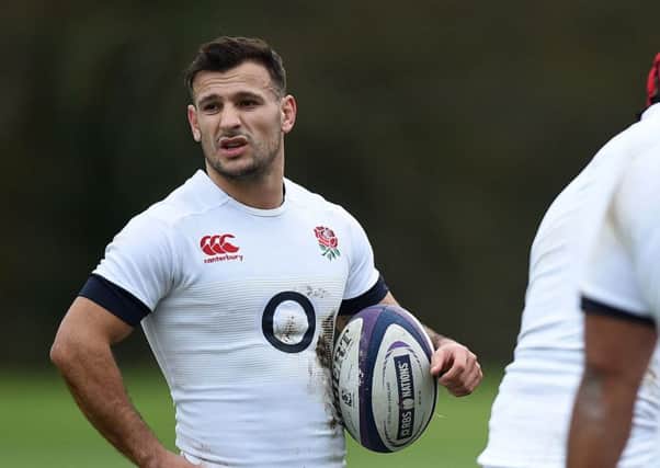 England's Danny Care (left) during a training session at Pennyhill Park