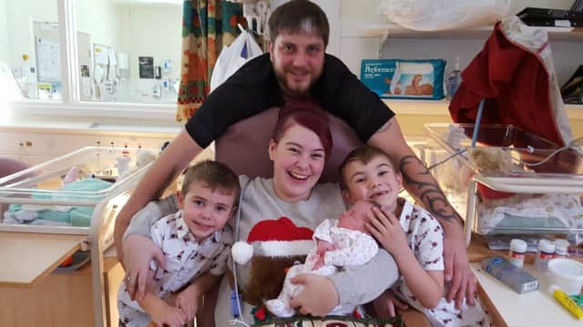 The Randall family: Jenna, Russell, Eethyn, Marley and Isabella, from Shiregreen, Sheffield