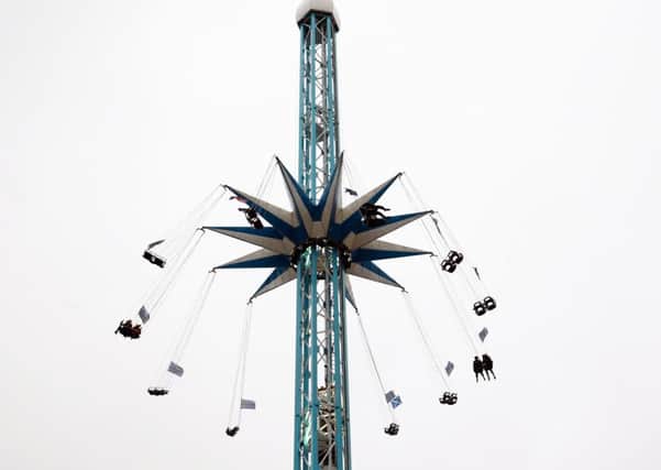 The 220ft high ride Star Flyer carousel opens on Fargate in Sheffield.