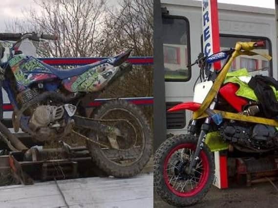 Officers have seized two motorbikes in a crackdown on nuisance bikers in Sheffield today.