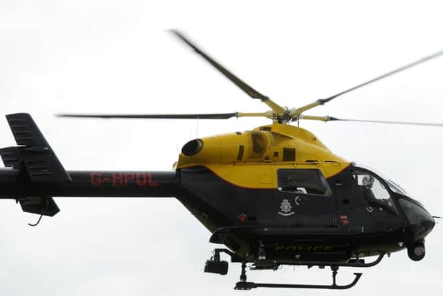 A police helicopter