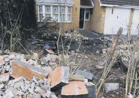 The scene in Poppyfields Way, Branton following the fatal crash which occurred on August 25 last year.