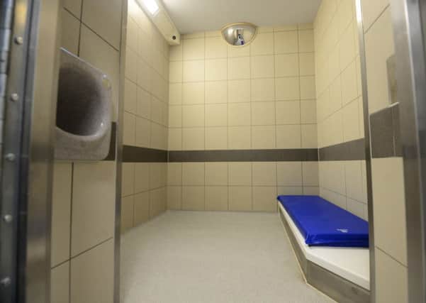 23 March 2015....The new South Yorkshire Police Custody and Crime Centre at Shepcote Lane in Sheffield. A police cell STOCK PIC Picture Scott Merrylees