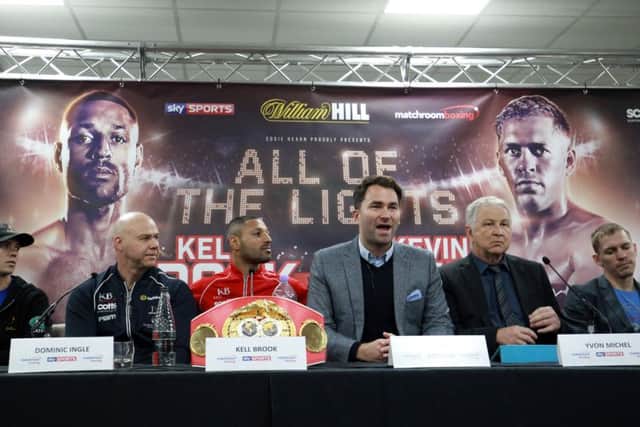 Kell Brook v Kevin Bizier press conference held a Bramall Lane ahead of their fight on Saturday. Photo: Chris Etchells