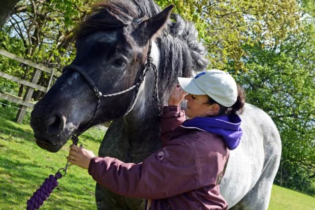 Michelle Rushton, Instructor, pictured with Martha before the break-in. Picture: Marie Caley NDFP 12-05-15 Riding MC 6