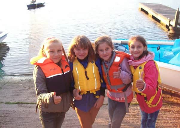 Children at Ulley sailing club in 2015 as part of the Chernobyl Children's Lifeline project