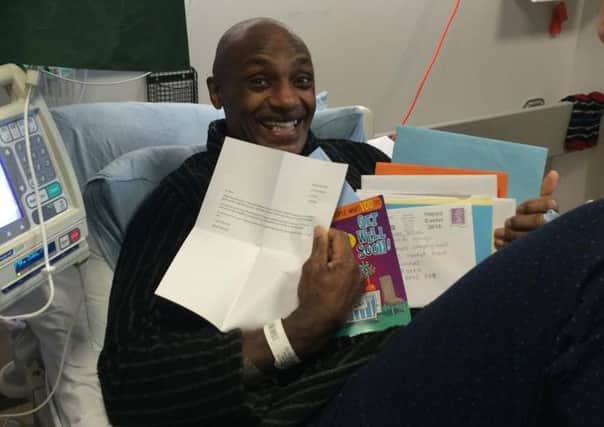 Herol 'Bomber' Graham recovers from a burst appendix in hospital in London. Photo: Andy Brace