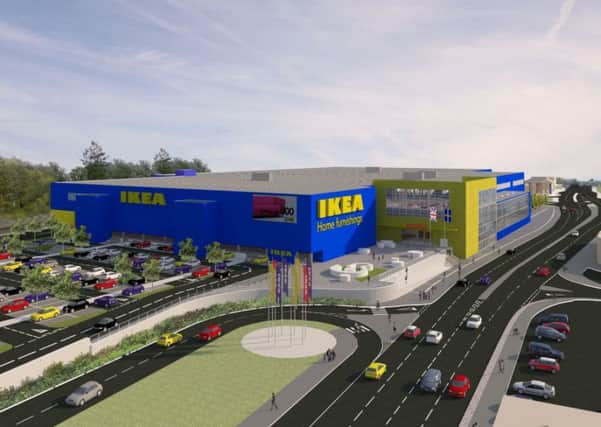 Artist's impression of planned new Ikea store on Sheffield Road, Tinsley, Sheffield, next to Meadowhall Retail Park.