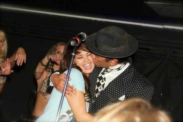 Dancer Savanna Darnell on stage with her father Kid Creole. Credit: KS Photography