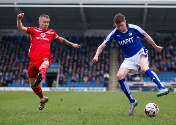 Chesterfield vs Walsall - Dion Donohue on the ball - Pic By James Williamson