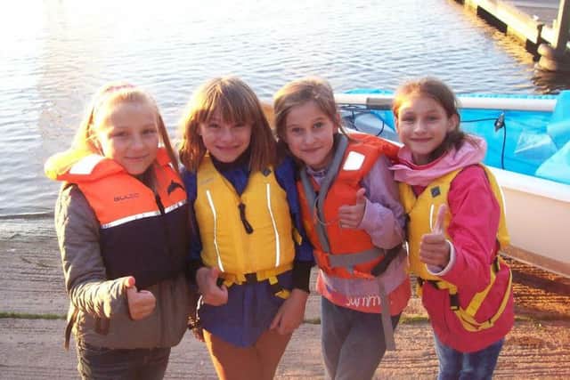 Children at Ulley sailing club in 2015 as part of the Chernobyl Children's Lifeline project
