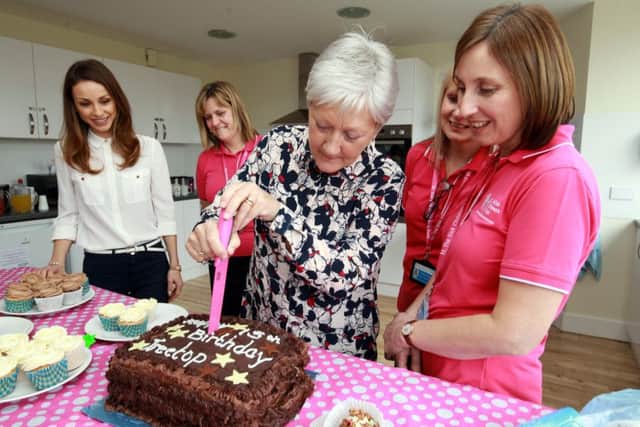 Treetop House's 15th anniversary at Sheffield Children's Hospital. Pictured are The Sick Children's Trust Ambassador B*Witched's Linsay Armaou, Sue Cartwright who was the first House manager, current House Manager Ann Wyatt, Rachel Yates and Lisa Vestey.