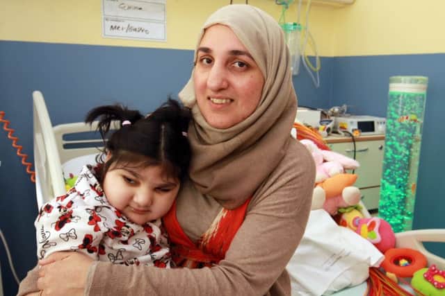 Treetop House's 15th anniversary at Sheffield Children's Hospital. Pictured are Shameem Aktar and her daughter Hajrah, four.