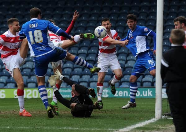 Mitchell Lund scores Rovers; equaliser
. Photo: 
Andrew Roe