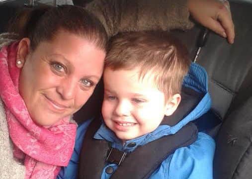 Freddie Duty and his mum Evonne.