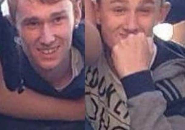 Thomas Isle, 18, (left), and brother Ashley Isle, 13, (right), who died after a car crash on the A18 on Saturday November 7.