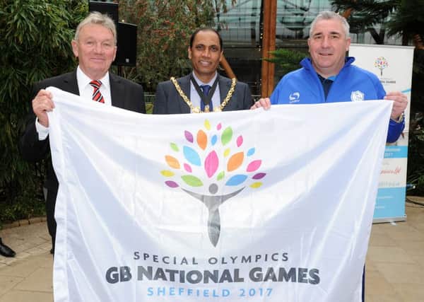 The launch of the volunteer sign up event for the Special Olympics which the Lord Mayor and ex footballers Tony Currie and David Hirst have signed up for. Picture: Andrew Roe