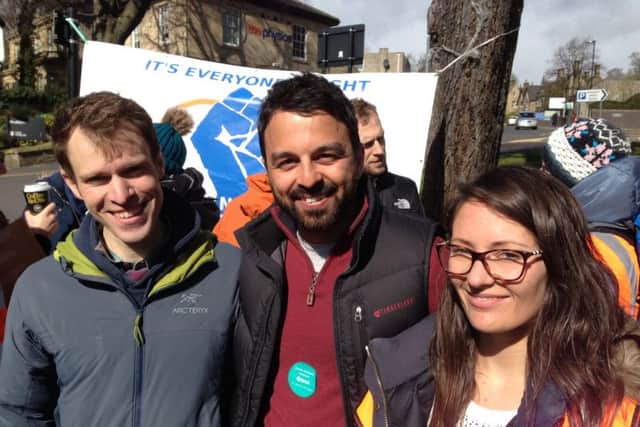 Junior doctors strike outside the Royal Hallamshire Hospital in Sheffield in protest against the Government's plan to impose a new contract. James Taylor, Aziz and Jenna Gulamhusein.