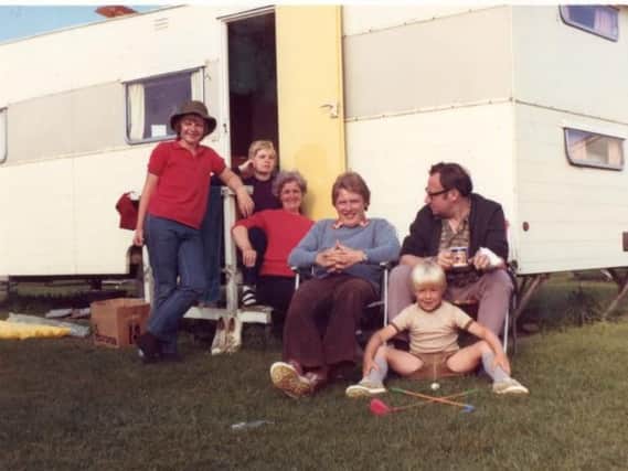 Artist Pete McKee as a boy with his family on a holiday at Chapel St Leonards